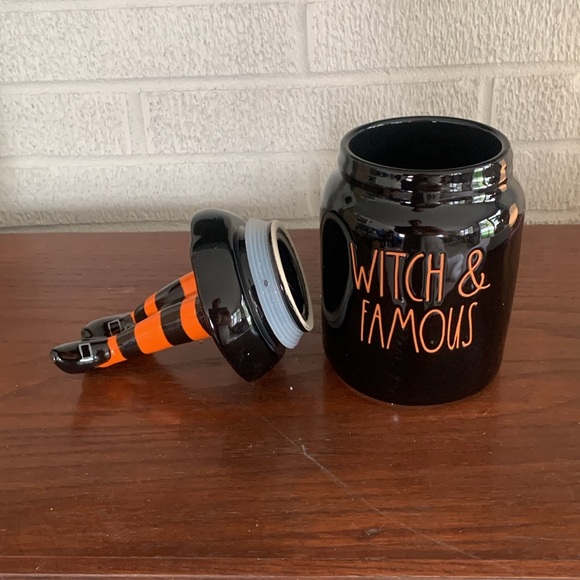 Rae Dunn Artisan Collection by Magenta Halloween “Witch & Famous” cookie jar - Picture 2 of 7